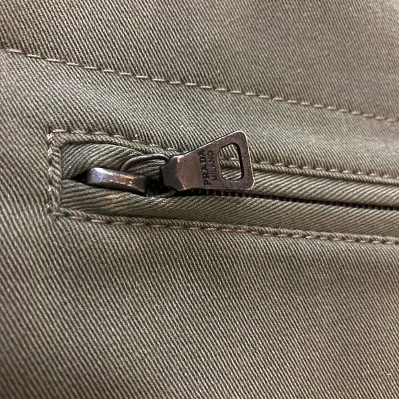 Vintage PRADA SPORT Army Green Straight Leg Utility Cargo Pants Y2K - Picture 6 of 12